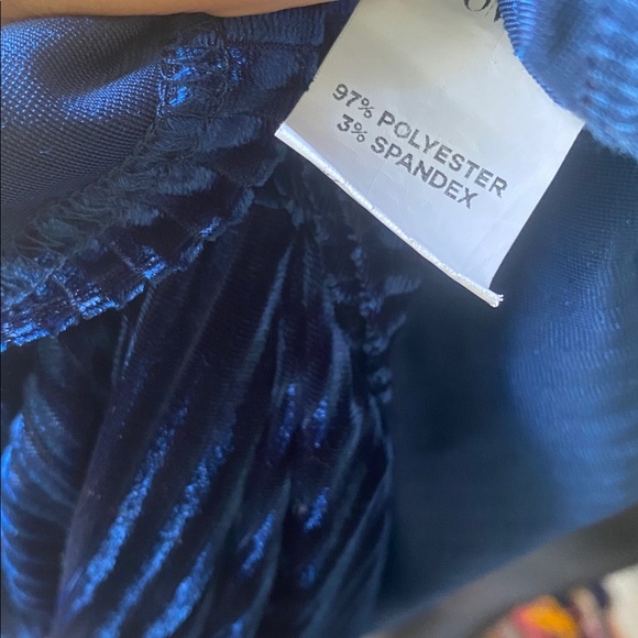 BloomChic Fabulous Blue Velvet Blouse - Picture 13 of 13